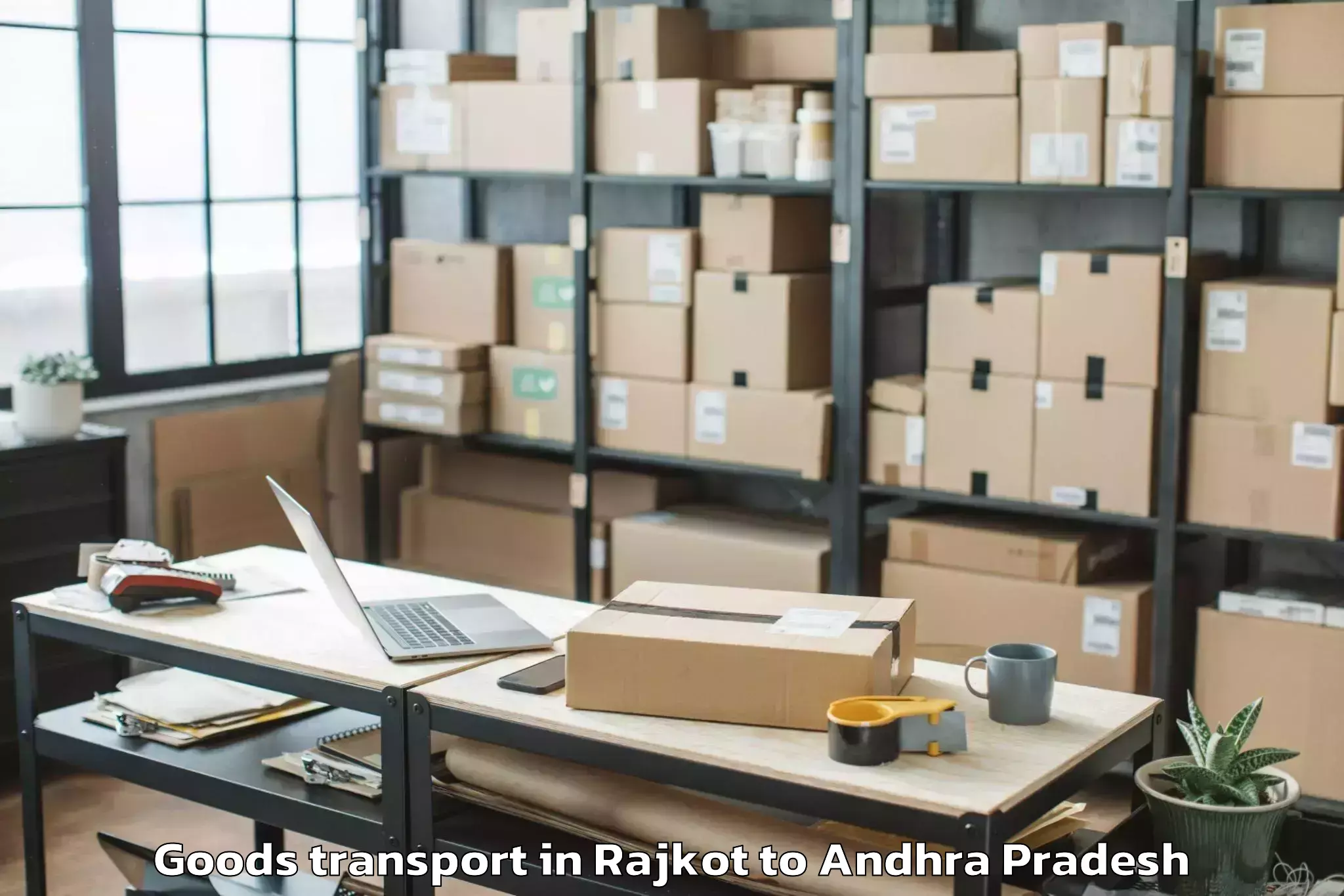 Reliable Rajkot to Biccavolu Goods Transport